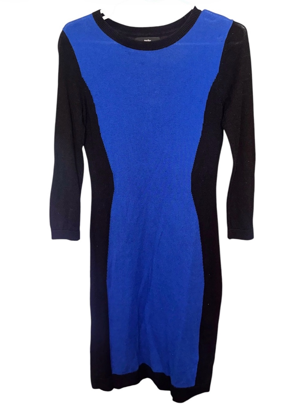 Mossimo Blue and Black Colorblock Long Sleeve Dress. Size XS.